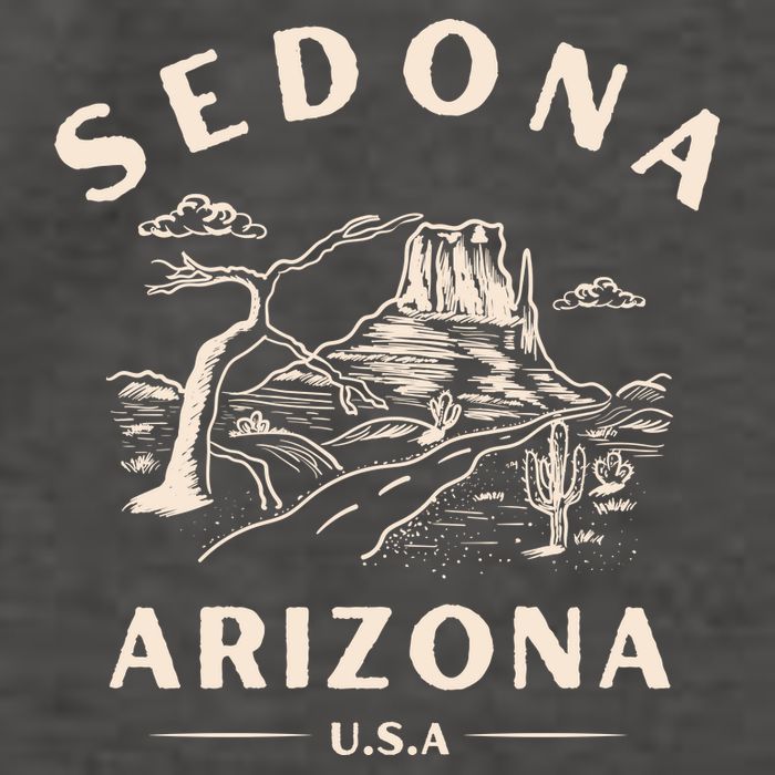 Sedona Arizona Cactus Sunset Desert Vector Backpack