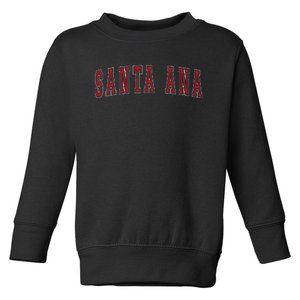 Santa Ana California Souvenir Vacation College Style Red Toddler Sweatshirt