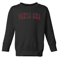 Santa Ana California Souvenir Vacation College Style Red Toddler Sweatshirt