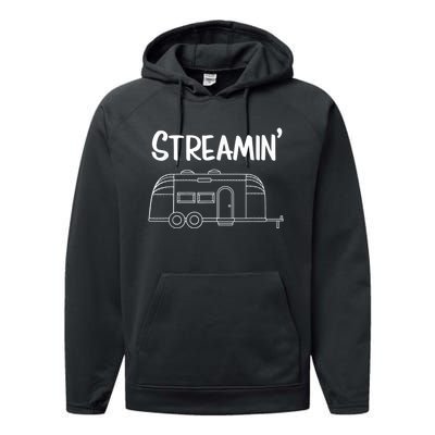 Streamin' Airstream Camping Performance Fleece Hoodie