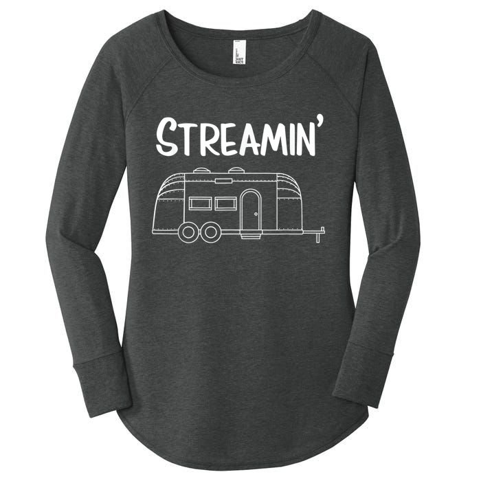 Streamin' Airstream Camping Women's Perfect Tri Tunic Long Sleeve Shirt