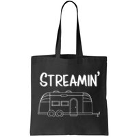 Streamin' Airstream Camping Tote Bag