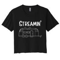 Streamin' Airstream Camping Women's Crop Top Tee