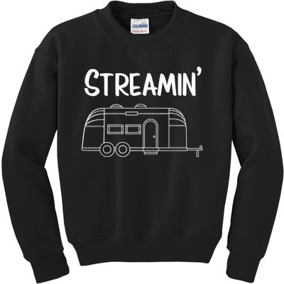 Streamin' Airstream Camping Kids Sweatshirt