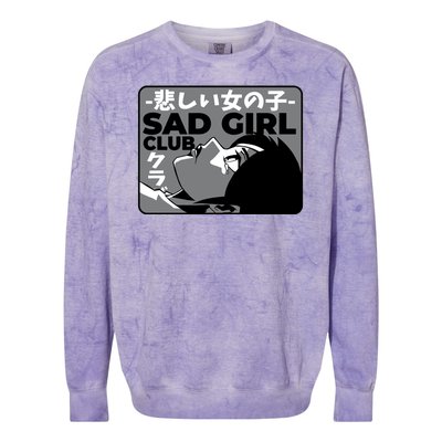 Sad Girl Club Anime Colorblast Crewneck Sweatshirt