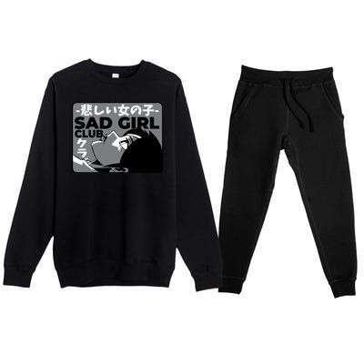 Sad Girl Club Anime Premium Crewneck Sweatsuit Set