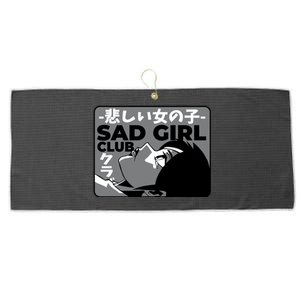 Sad Girl Club Anime Large Microfiber Waffle Golf Towel