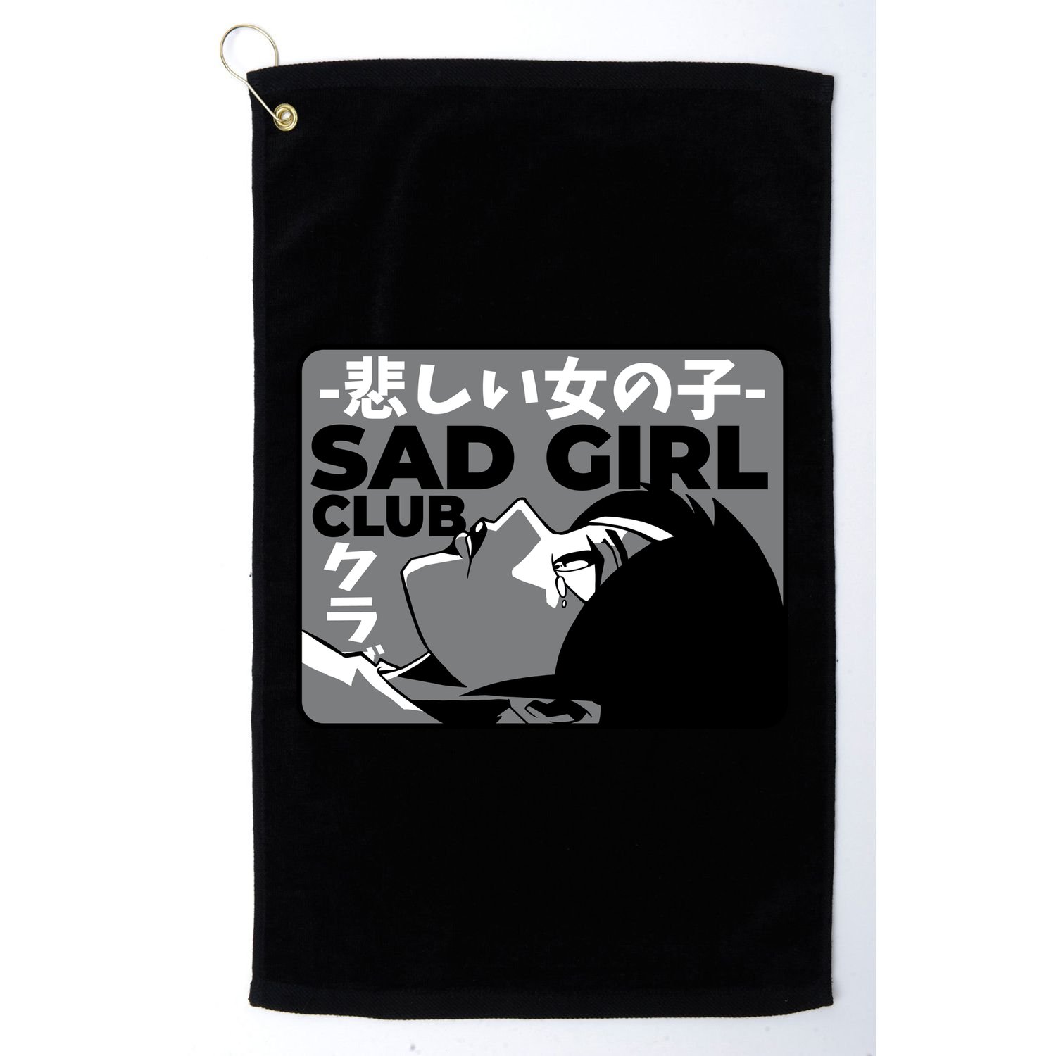 Sad Girl Club Anime Golf Towel