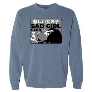 Sad Girl Club Anime Garment-Dyed Sweatshirt