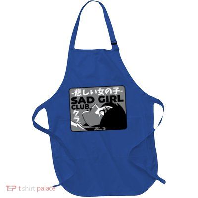 Sad Girl Club Anime Full-Length Apron With Pockets