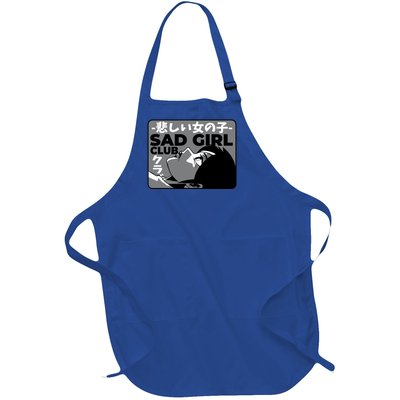 Sad Girl Club Anime Full-Length Apron With Pockets