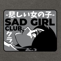 Sad Girl Club Anime Cotton Canvas Backpack