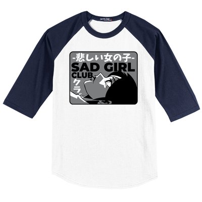 Sad Girl Club Anime Baseball Sleeve Shirt