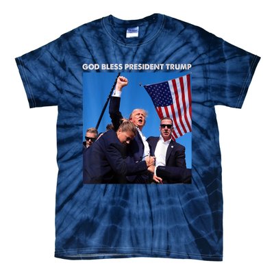 Shooting At Donald Trump Rally Gift God Bless President Trump Tie-Dye T-Shirt