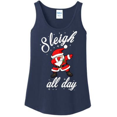 Sleigh All Day Dabbing Santa Funny Christmas Gift Ladies Essential Tank