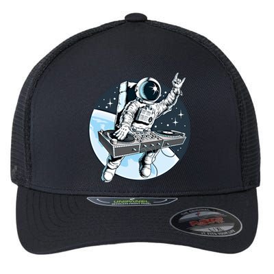 Space Astronaut Dj Disc Jockey Dancing Graphic Cool Designs Funny Gift Flexfit Unipanel Trucker Cap