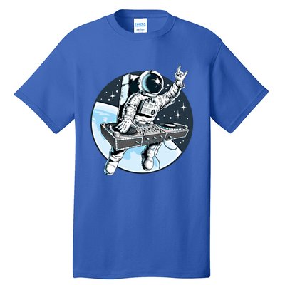 Space Astronaut Dj Disc Jockey Dancing Graphic Cool Designs Funny Gift Tall T-Shirt