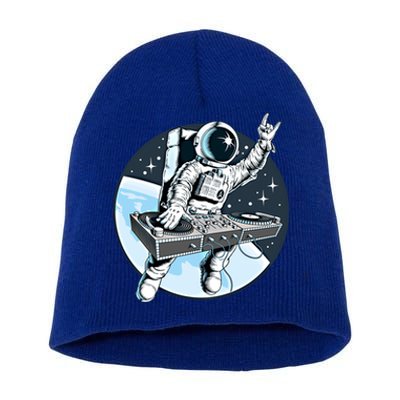 Space Astronaut Dj Disc Jockey Dancing Graphic Cool Designs Funny Gift Short Acrylic Beanie