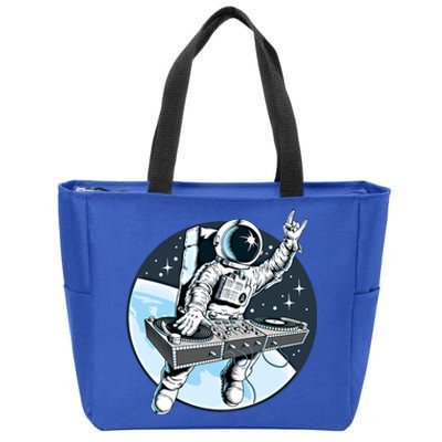 Space Astronaut Dj Disc Jockey Dancing Graphic Cool Designs Funny Gift Zip Tote Bag