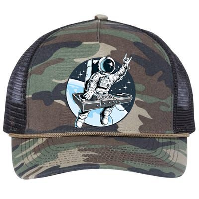 Space Astronaut Dj Disc Jockey Dancing Graphic Cool Designs Funny Gift Retro Rope Trucker Hat Cap