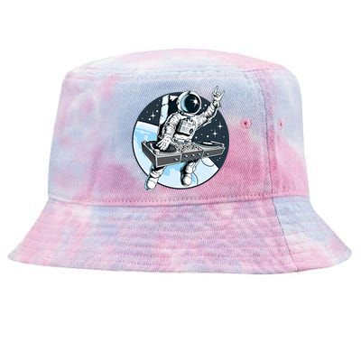 Space Astronaut Dj Disc Jockey Dancing Graphic Cool Designs Funny Gift Tie-Dyed Bucket Hat