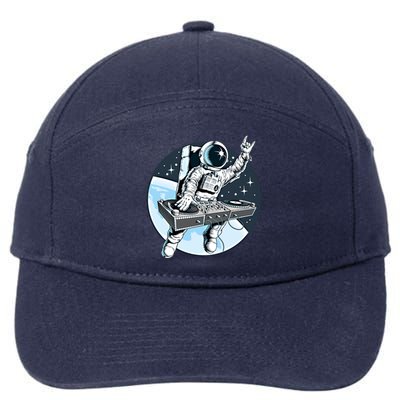 Space Astronaut Dj Disc Jockey Dancing Graphic Cool Designs Funny Gift 7-Panel Snapback Hat