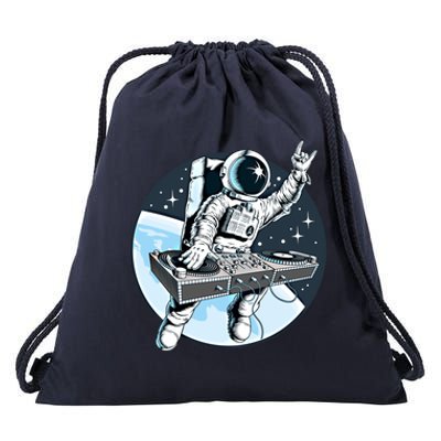 Space Astronaut Dj Disc Jockey Dancing Graphic Cool Designs Funny Gift Drawstring Bag