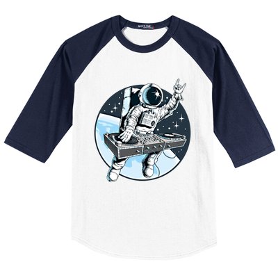 Space Astronaut Dj Disc Jockey Dancing Graphic Cool Designs Funny Gift Baseball Sleeve Shirt