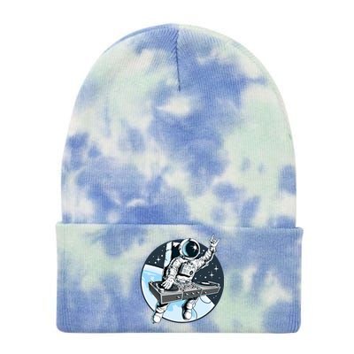 Space Astronaut Dj Disc Jockey Dancing Graphic Cool Designs Funny Gift Tie Dye 12in Knit Beanie