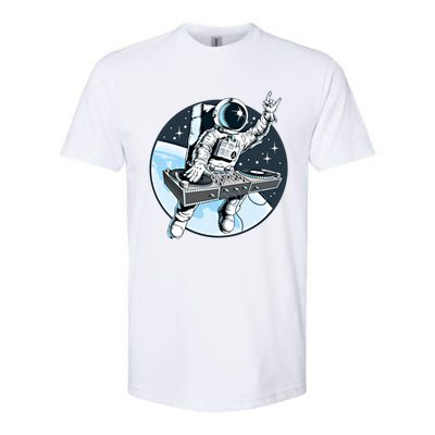 Space Astronaut Dj Disc Jockey Dancing Graphic Cool Designs Funny Gift Softstyle® CVC T-Shirt