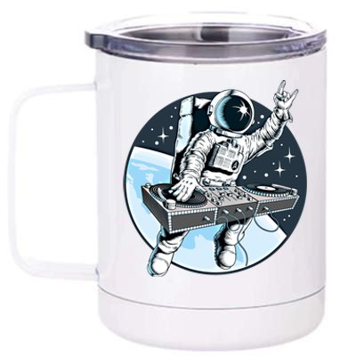 Space Astronaut Dj Disc Jockey Dancing Graphic Cool Designs Funny Gift 12 oz Stainless Steel Tumbler Cup