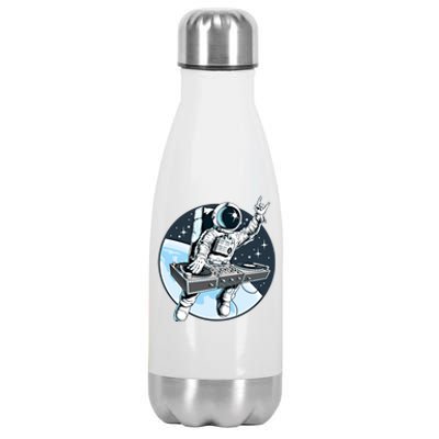 Space Astronaut Dj Disc Jockey Dancing Graphic Cool Designs Funny Gift Stainless Steel Insulated Water Bottle