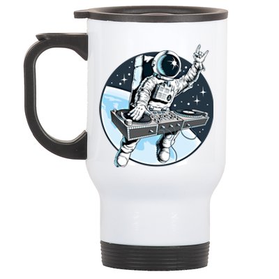 Space Astronaut Dj Disc Jockey Dancing Graphic Cool Designs Funny Gift Stainless Steel Travel Mug