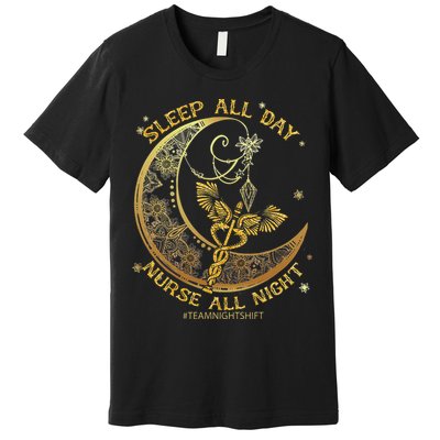 Sleep All Day Nurse All Night, Night Shift Nurses Gifts Premium T-Shirt