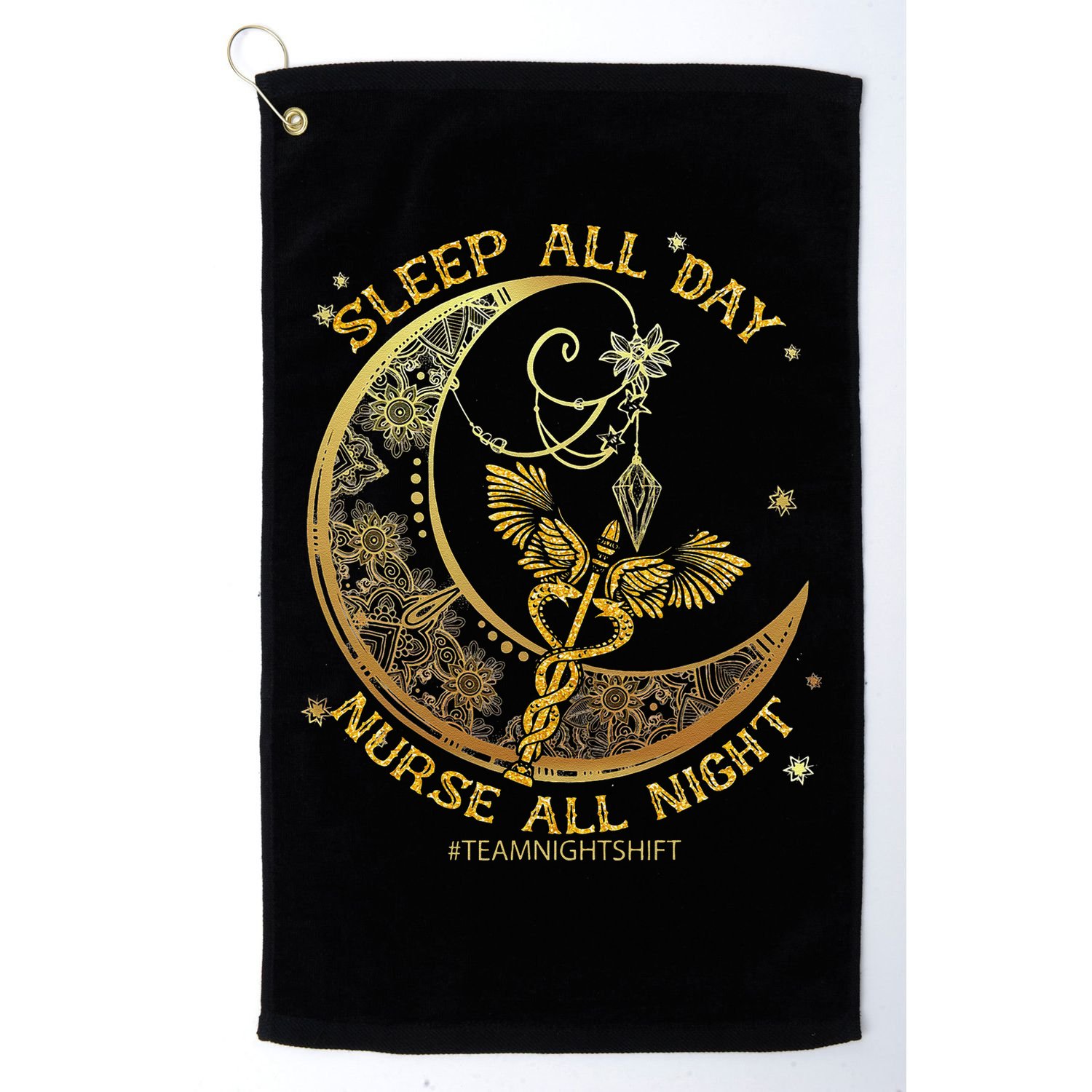 Sleep All Day Nurse All Night, Night Shift Nurses Gifts Golf Towel