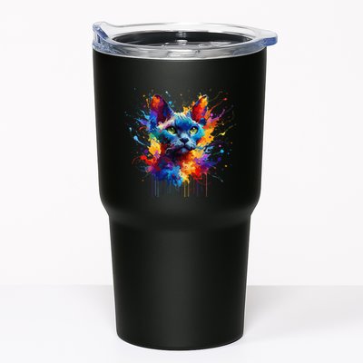 Splash Art Devon Rex Pixie Cats .Png Tumbler