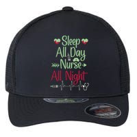 Sleep All Day Nurse All Night Funny Flexfit Unipanel Trucker Cap