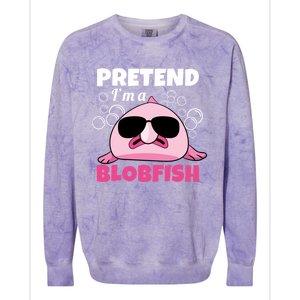 Sea Animal Deep Sea Fish Pretend Im A Blobfish Gift Colorblast Crewneck Sweatshirt