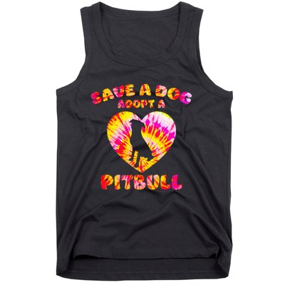 Save A Dog Adopt A Pitbull Cute Pittie Rescue Bully Owner Tank Top