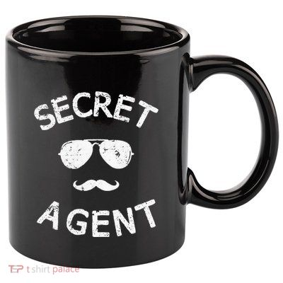 Secret Agent Distressed Halloween Funny Costume Spy 11oz C Handle Ceramic Mug
