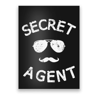 Secret Agent Distressed Halloween Funny Costume Spy Poster