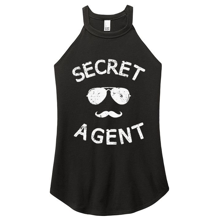 Secret Agent Distressed Halloween Funny Costume Spy Women's Perfect Tri Rocker Tank