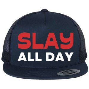 Slay All Day Flat Bill Trucker Hat