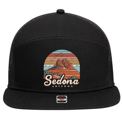 Sedona Arizona Desert 7 Panel Mesh Trucker Snapback Hat