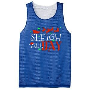 Sleigh All Day Funny Santa Sled Christmas Cute Gift Mesh Reversible Basketball Jersey Tank