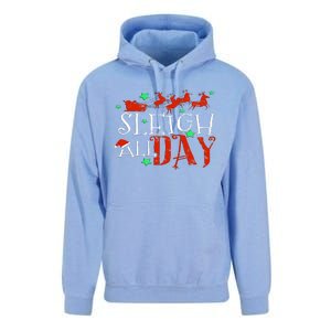 Sleigh All Day Funny Santa Sled Christmas Cute Gift Unisex Surf Hoodie