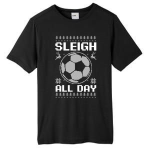 Sleigh All Day Design Christmas Soccer Great Gift Tall Fusion ChromaSoft Performance T-Shirt