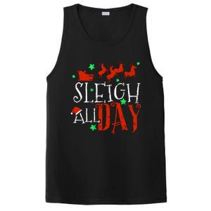 Sleigh All Day Funny Santa Sled Christmas Gift PosiCharge Competitor Tank