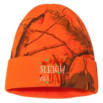 Sleigh All Day Funny Santa Sled Christmas Gift Kati Licensed 12" Camo Beanie