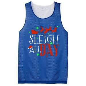 Sleigh All Day Funny Santa Sled Christmas Gift Mesh Reversible Basketball Jersey Tank